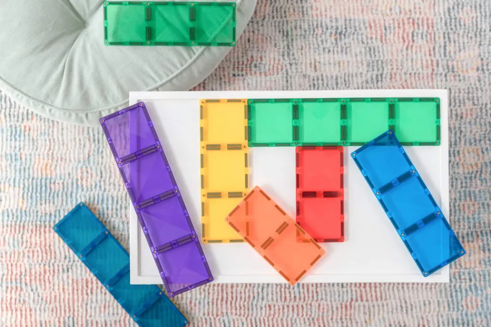 CONNETIX Ractangle Pack - magnetsæt 18 dele - rainbow- Magnetlegesæt