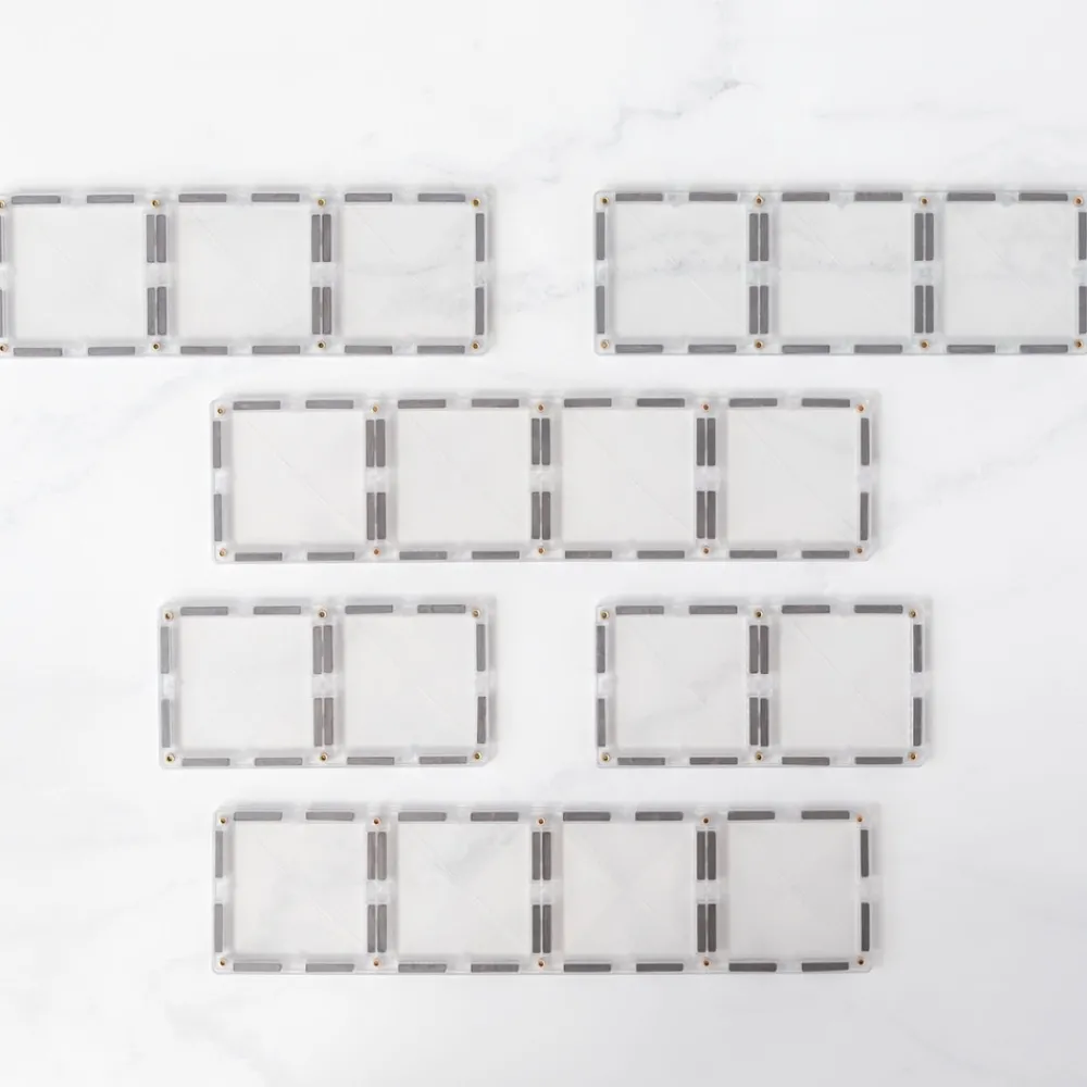 CONNETIX Ractangle Pack - magnetsæt 12 dele - clear- Magnetlegesæt