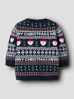 NAME IT Rastokka Striksweater - Dark Sapphire- Juletøj|Cardigans, Veste & Trøjer