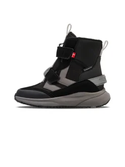 hummel Reach conquer super high tex JR - BLACK/GREY- Vinterstøvler