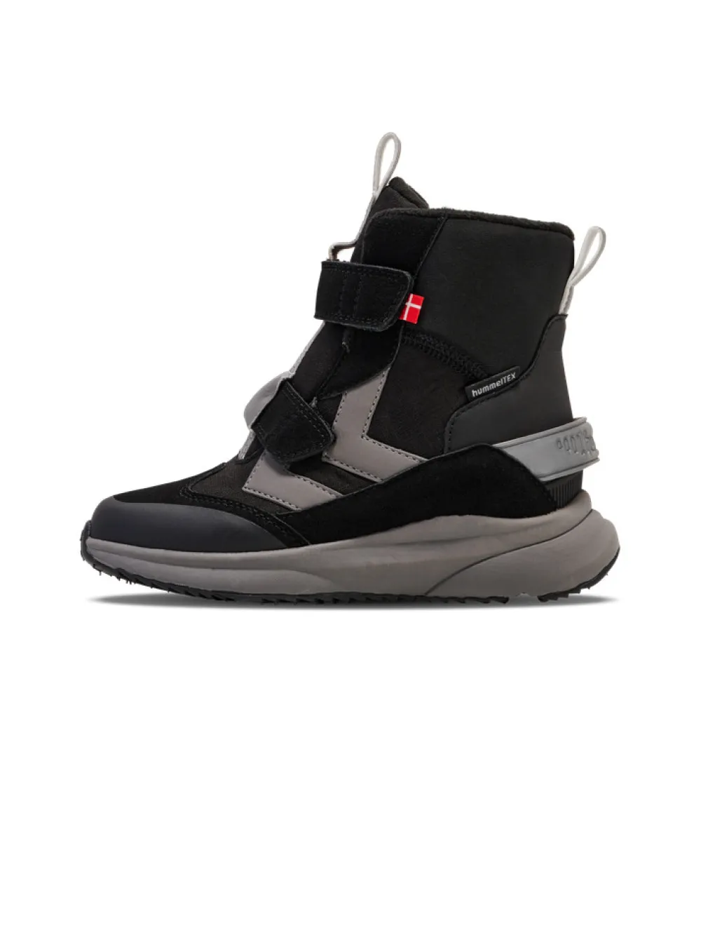hummel Reach conquer super high tex JR - BLACK/GREY- Vinterstøvler