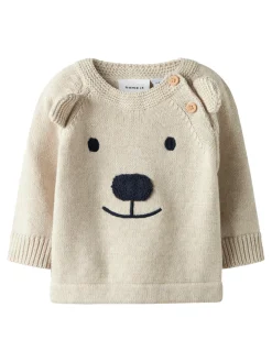 NAME IT Ready Striktrøje - Peyote Melange- Juletøj|Cardigans, Veste & Trøjer