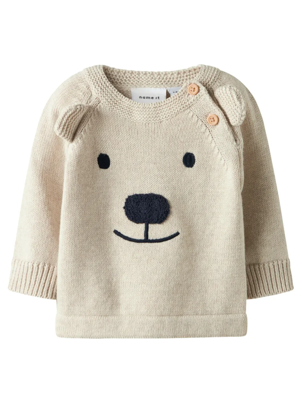 NAME IT Ready Striktrøje - Peyote Melange- Juletøj|Cardigans, Veste & Trøjer