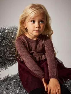 NAME IT Refraja Strikket Kjole - Burgundy- Juletøj|Kjoler