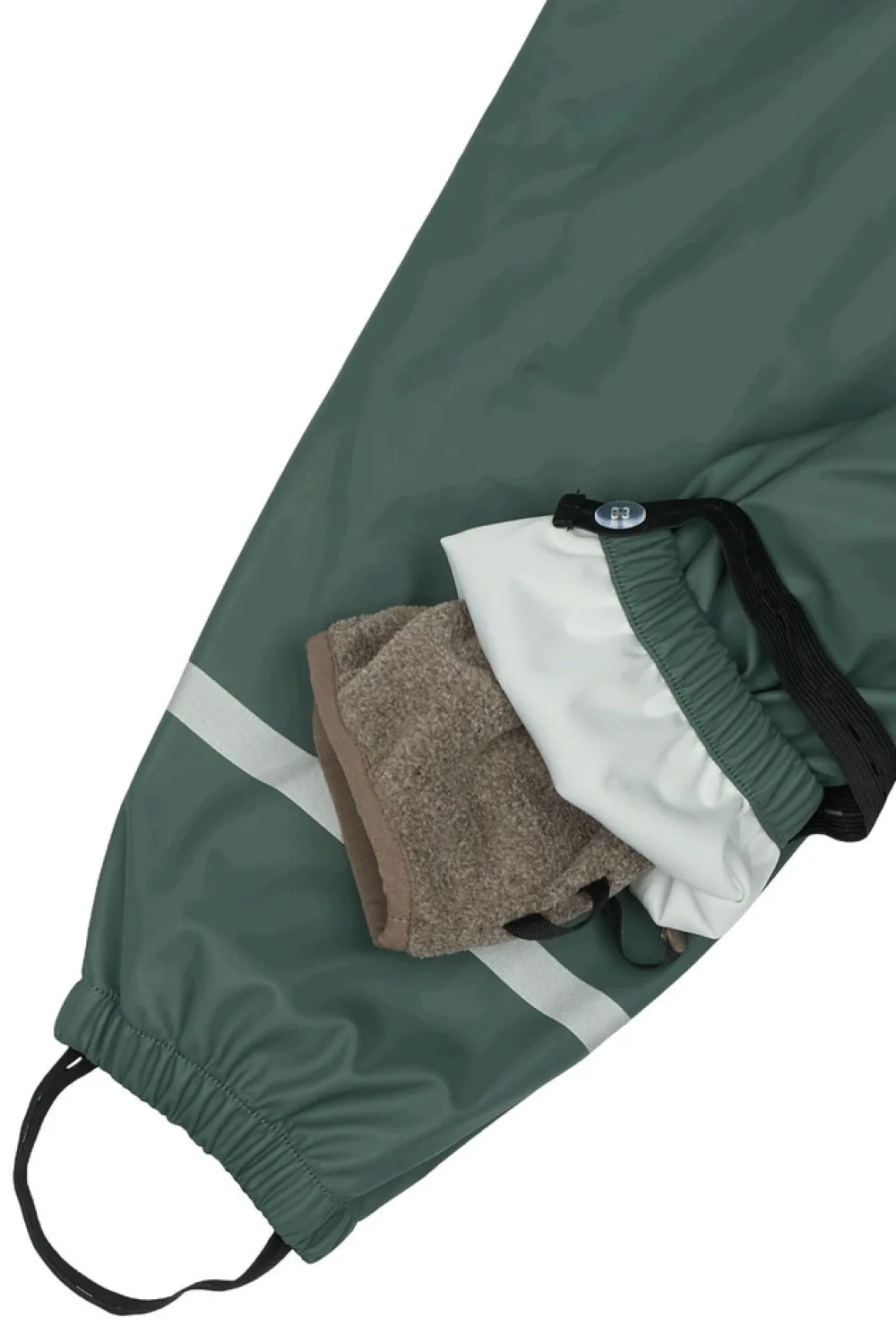 Mikk-Line Regnsæt m. Fleece - Balsam green- Regntøj