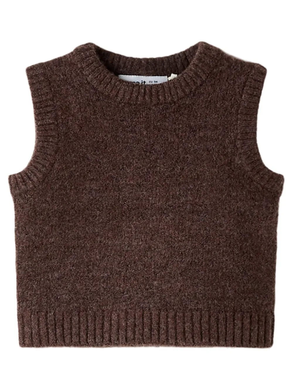 NAME IT Reifyly Stikket Vest - Peppercorn- Juletøj|Cardigans, Veste & Trøjer