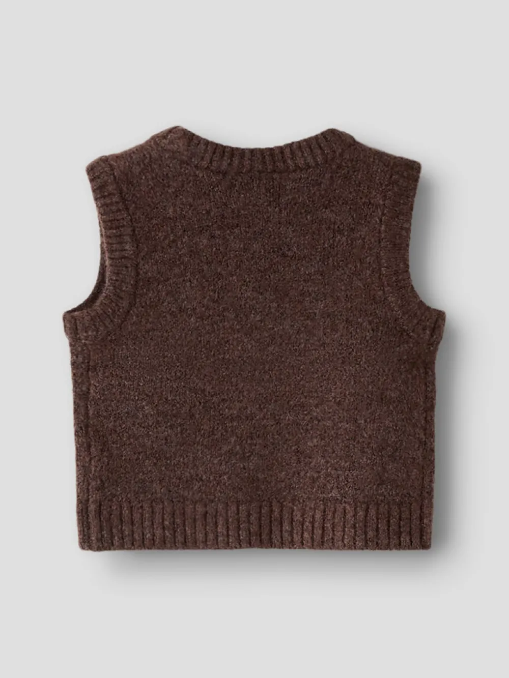NAME IT Reifyly Stikket Vest - Peppercorn- Juletøj|Cardigans, Veste & Trøjer