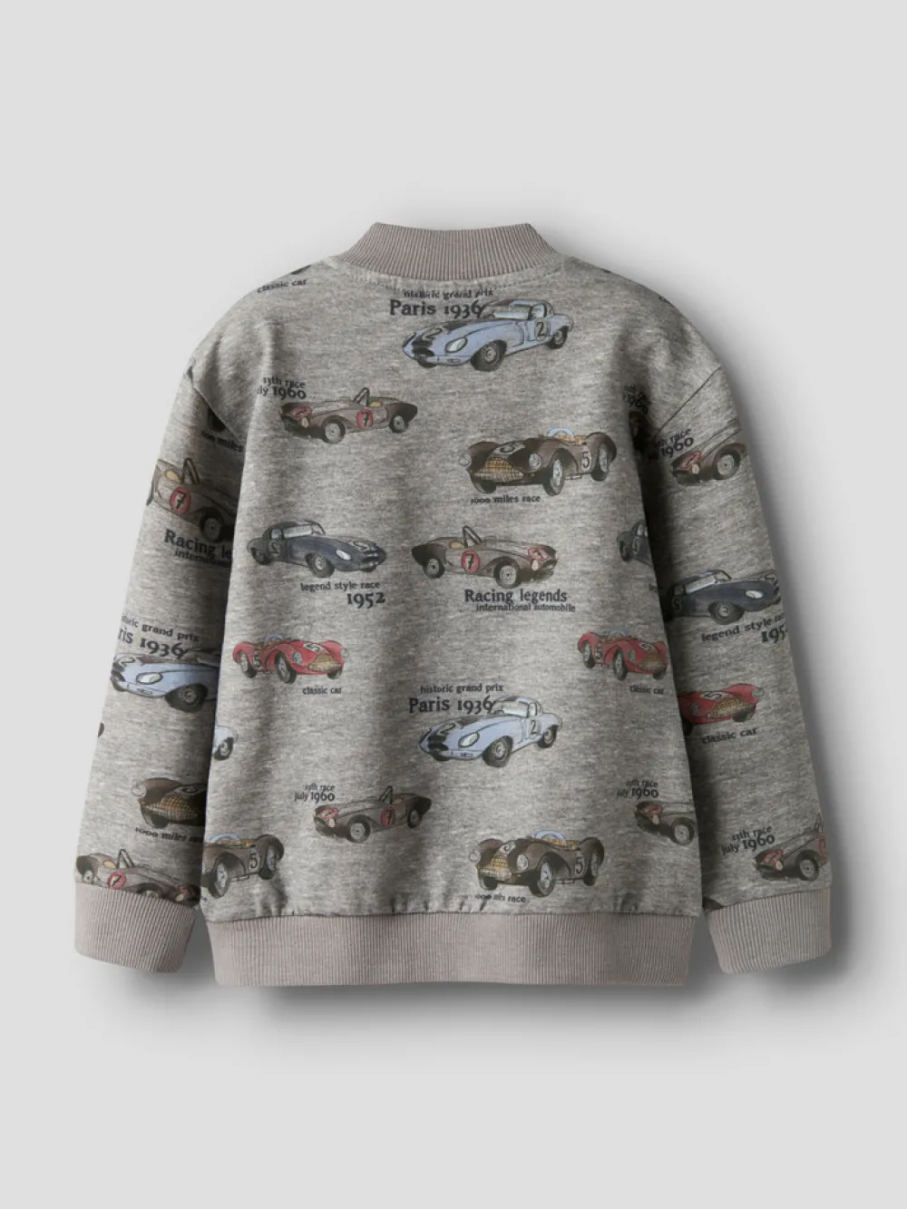 NAME IT Reiner Sweat Cardigan m. Lynlås - Grey Melange- Cardigans, Veste & Trøjer