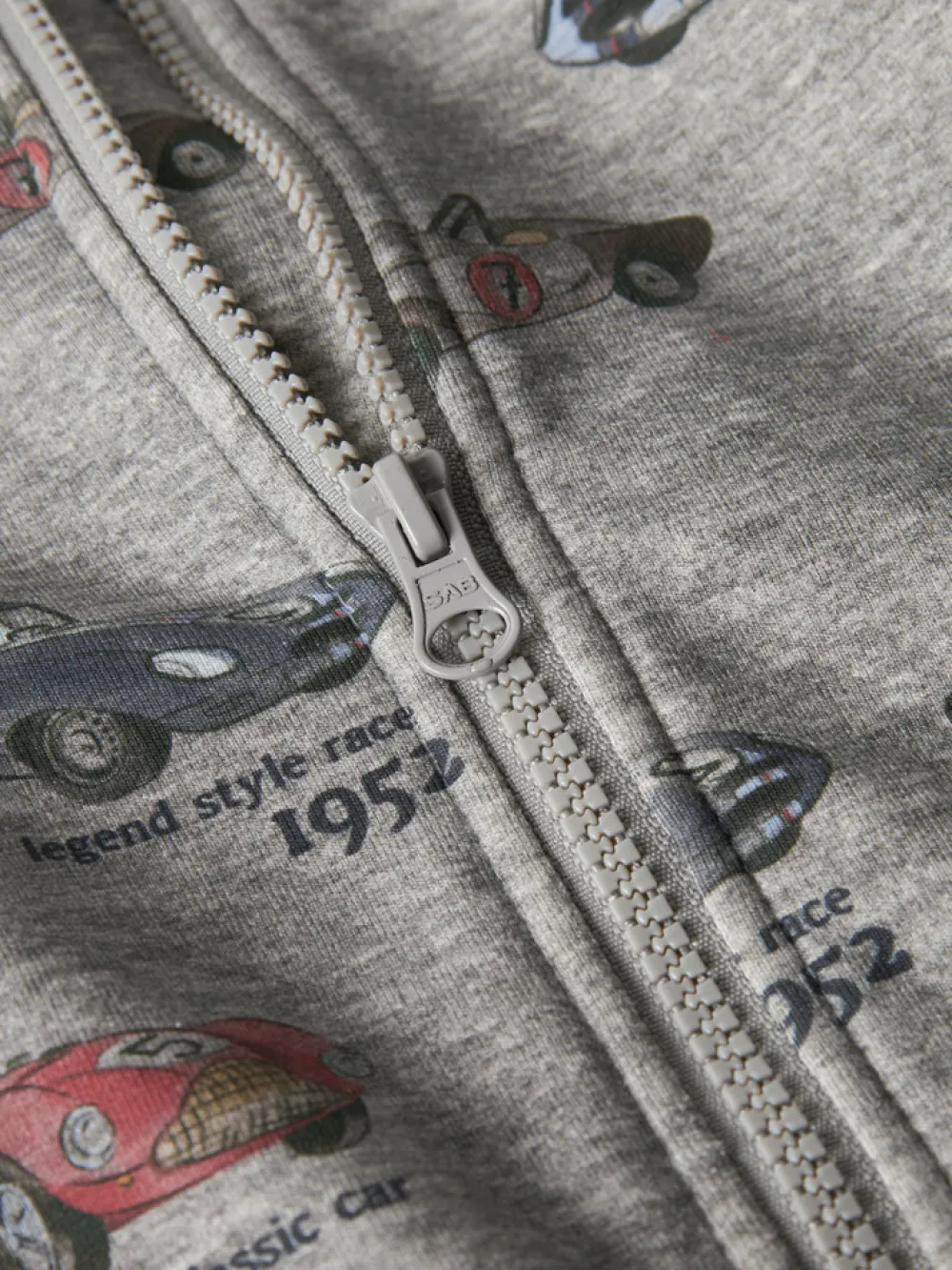 NAME IT Reiner Sweat Cardigan m. Lynlås - Grey Melange- Cardigans, Veste & Trøjer