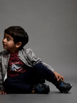 NAME IT Reiner Sweat Cardigan m. Lynlås - Grey Melange- Cardigans, Veste & Trøjer