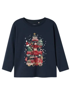 NAME IT Rejulli Trøje - Navy Blazer- Juletøj|Cardigans, Veste & Trøjer