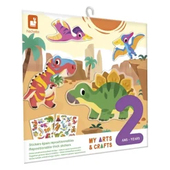 Janod Repositionable Thick Stickers-Dinosaur- Kreasæt