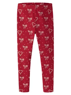 NAME IT Ri Leggings - Jester Red- Juletøj|Leggings