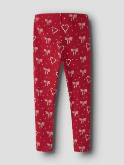 NAME IT Ri Leggings - Jester Red- Juletøj|Leggings