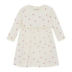 Minymo Rib Kjole - med hjerteprint- Kjoler