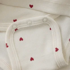 Minymo Rib Kjole - med hjerteprint- Kjoler