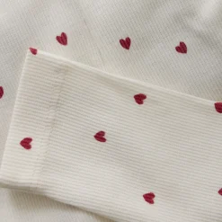 Minymo Rib Leggings - med hjerteprint- Leggings