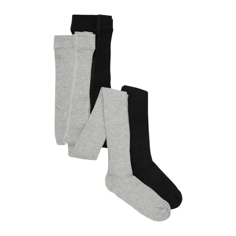 BeKids Rib Stømpebukser (2-PACK) - 130- Strømpebukser