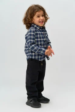 The New Siblings Riggs Flannel Skjorte - NAVYBLAZER- Skjorter