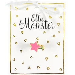 Ella & Monster Ring Pink Star- Festtøj & Tilbehør