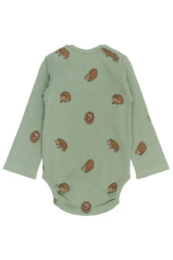 The New Siblings River Rib Body Langærmet - LILY PAD- Bodystocking Langærmet