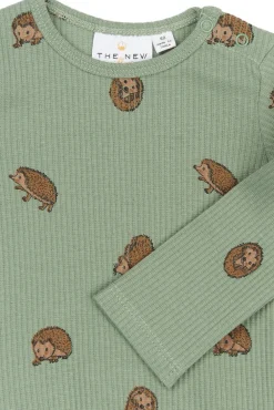 The New Siblings River Rib Body Langærmet - LILY PAD- Bodystocking Langærmet