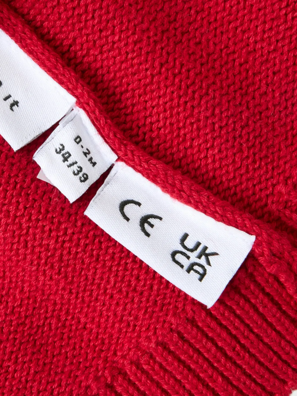 NAME IT Rixmasine strik hue - Jester red- Juletøj