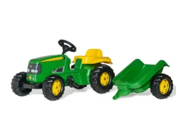 ROLLY TOYS Rolly Kid traktor John Deere pedal traktor med trailer- Leg I Haven|Biler, Traktorer & Scootere