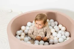 BeKids Rundt Boldbassin med 200 bolde- Cafe Latte- Boldbassiner & Tilbehør