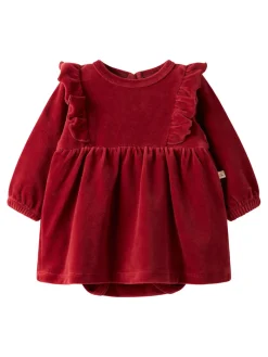 Lil' Atelier Saga Sag Bodykjole - Red Dahlia- Juletøj|Kjoler