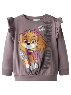 NAME IT Sanna Paw Sweatshirt - Toadstool- Cardigans, Veste & Trøjer