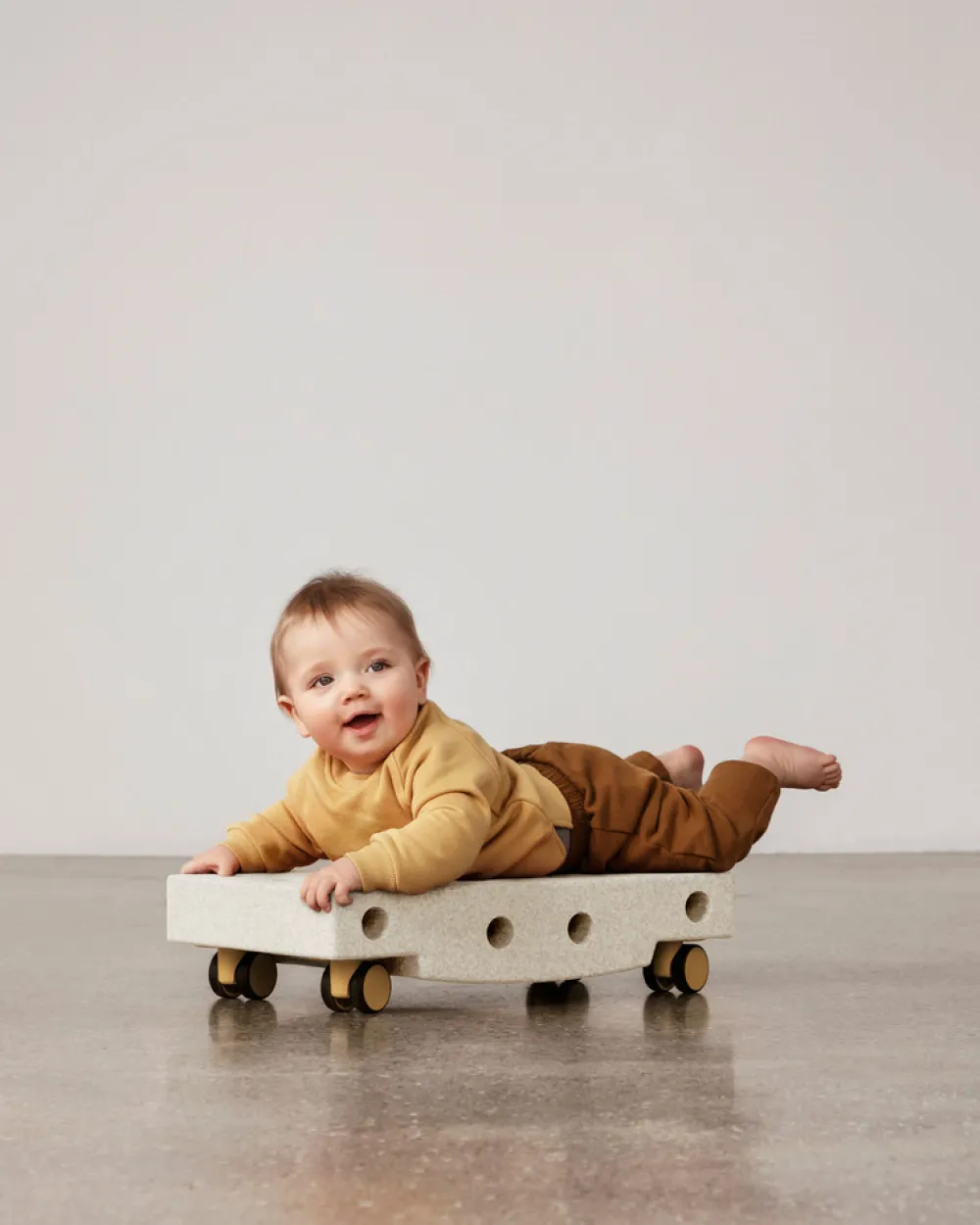 MODU Scooter board Sand Grey / Honey Yellow- Store Byggesæt|Tumlemøbler