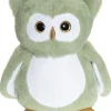 Teddykompaniet Selvlysende Ugle, plysdyr grøn, 25 cm- Bamser