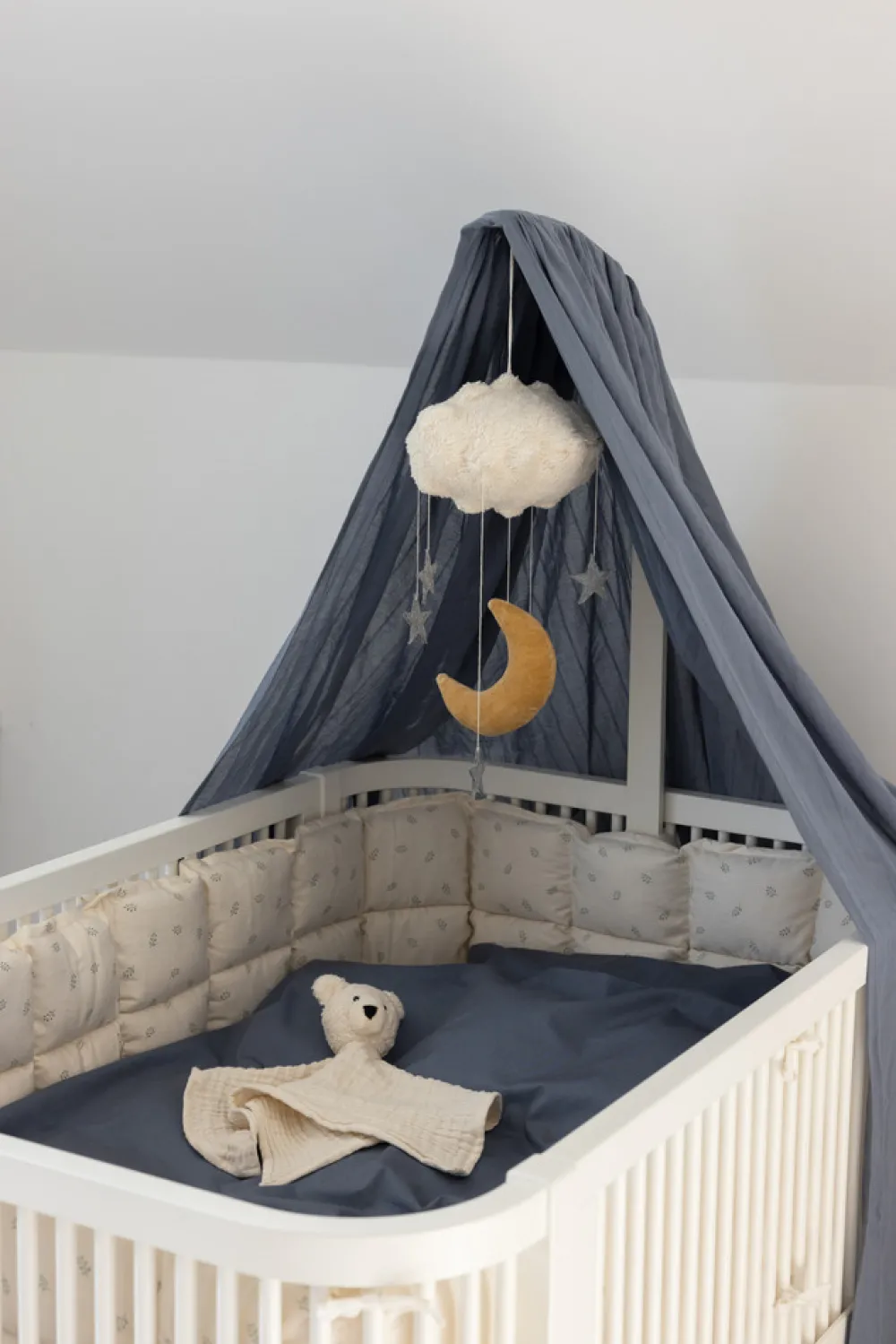 Sebra Sengehimmel, forest lake blue-Børn Sengehimler & Himmelpinde