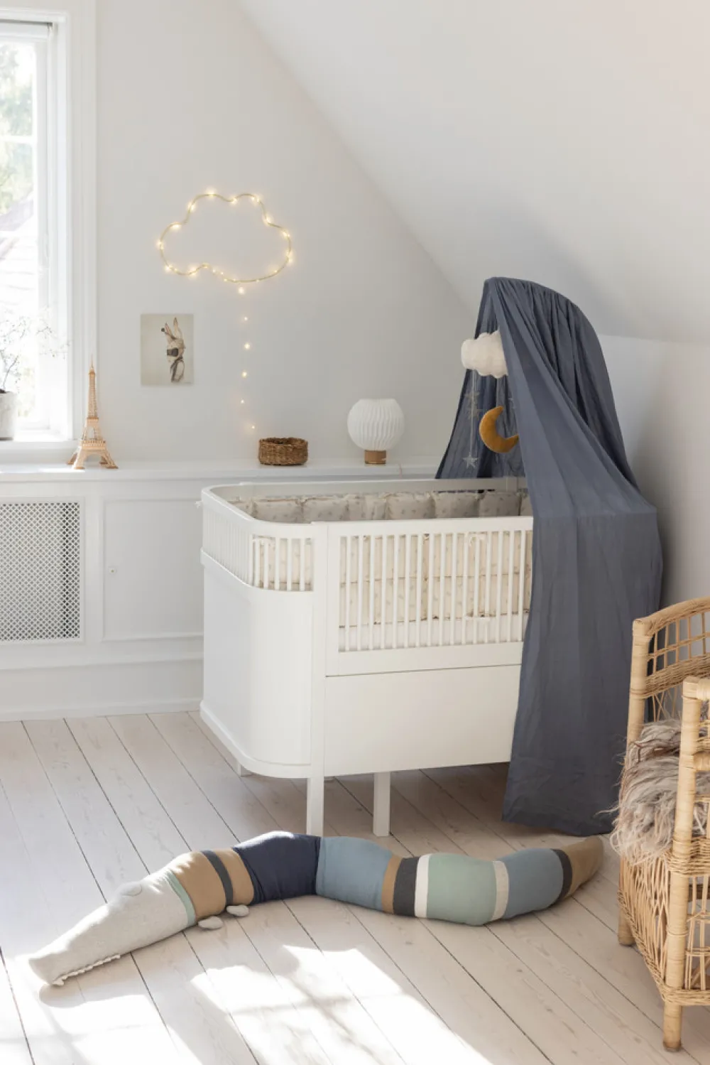 Sebra Sengehimmel, forest lake blue-Børn Sengehimler & Himmelpinde