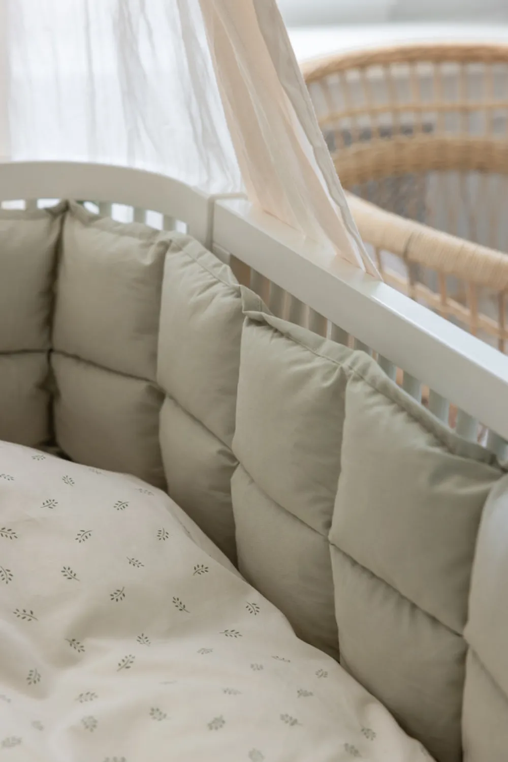 Sebra Sengerand, kapok, mist green-Børn Sengerande