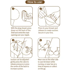 Haakaa Shell Silikone Brystpumpe 120ml - 2-pak- Brystpumper