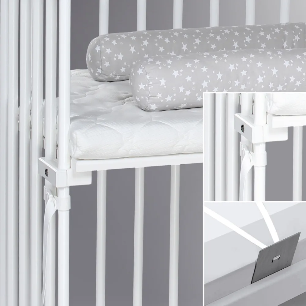 Babybay Side by side seng, Boxspring XXL - hvid-Børn Side By Side Senge