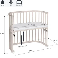 Babybay Side by side seng, original - beige-Børn Side By Side Senge