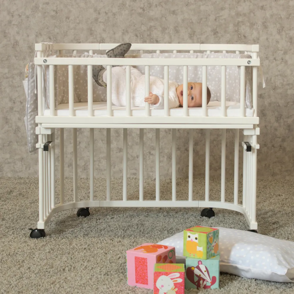 Babybay Sidestykke til side by side seng Boxspring XXL - hvid-Børn Sengeheste