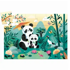 Djeco Silhuetpuslespil, Panda - 24 brikker- Puslespil