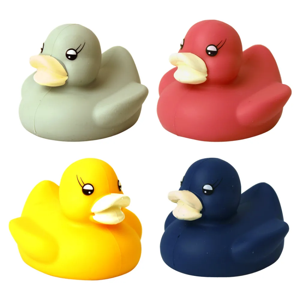 Magni Silikone badeænder, rød, gul, grøn eller blå - 1 stk- Badelegetøj