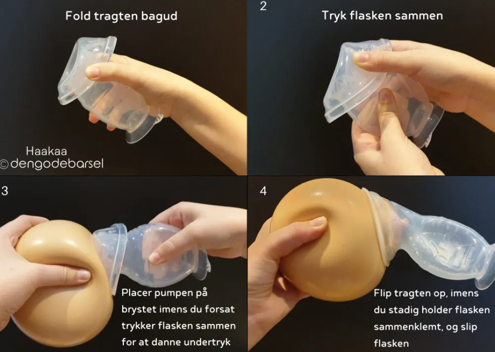 Haakaa Silikone brystpumpe inkl. blomsterstopper 100 ml- Brystpumper