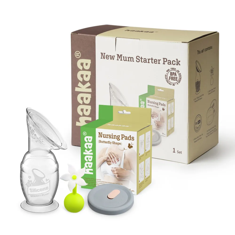 Haakaa Silikone brystpumpe startpakke 150 ml- Brystpumper