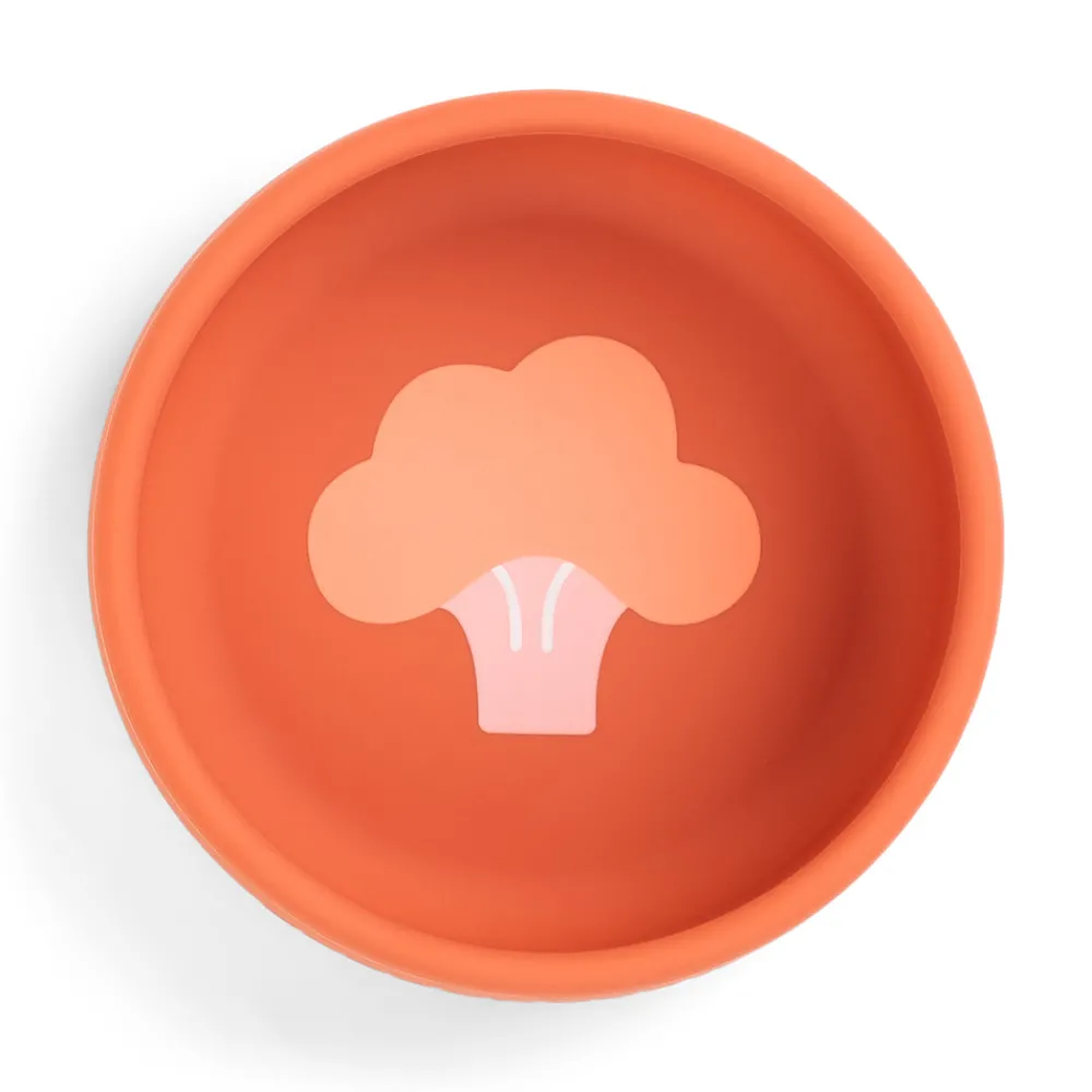 Done By Deer Silikone første spisesæt - Papaya- Service