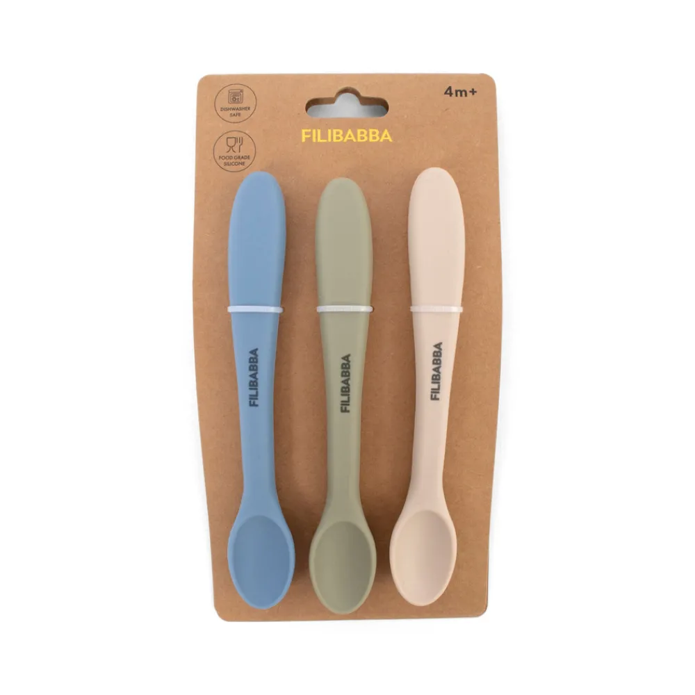 Filibabba Silikone skeer 3-pak - Ocean Mix- Bestik