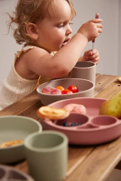 Filibabba Silikone skål 2-pak - Warm Grey- Service