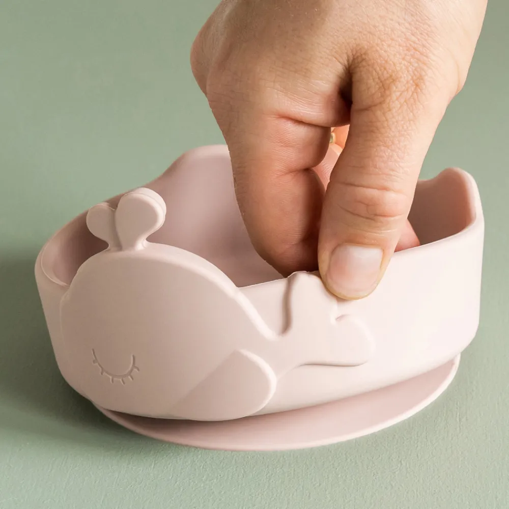 Done By Deer Silikone Stick & Stay skål og babyske Wally - Blå- Service