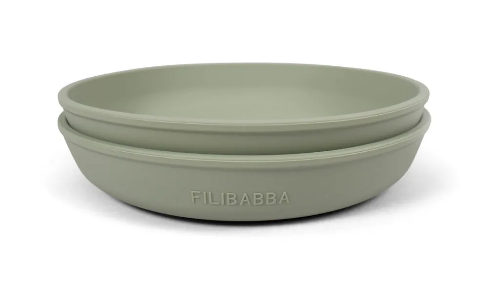 Filibabba Silikone tallerken - green- Service