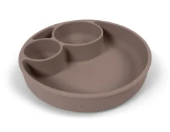Filibabba Silikone tallerken ruminddelt - Warm Grey- Service